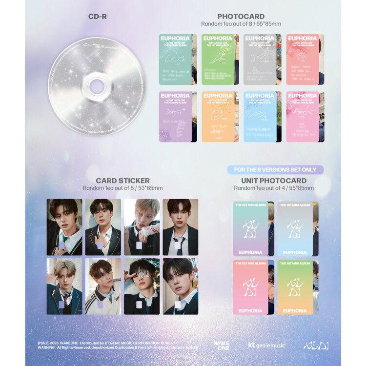 [PREORDER] ALPHA DRIVE ONE (알파드라이브원) - EUPHORIA - [JEWEL CASE] - 1ST MINI ALBUM