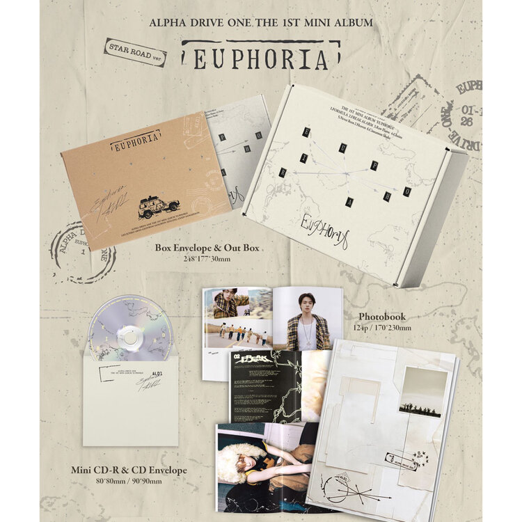 [PREORDER] ALPHA DRIVE ONE (알파드라이브원) - EUPHORIA - [STAR ROAD VER.] - 1ST MINI ALBUM