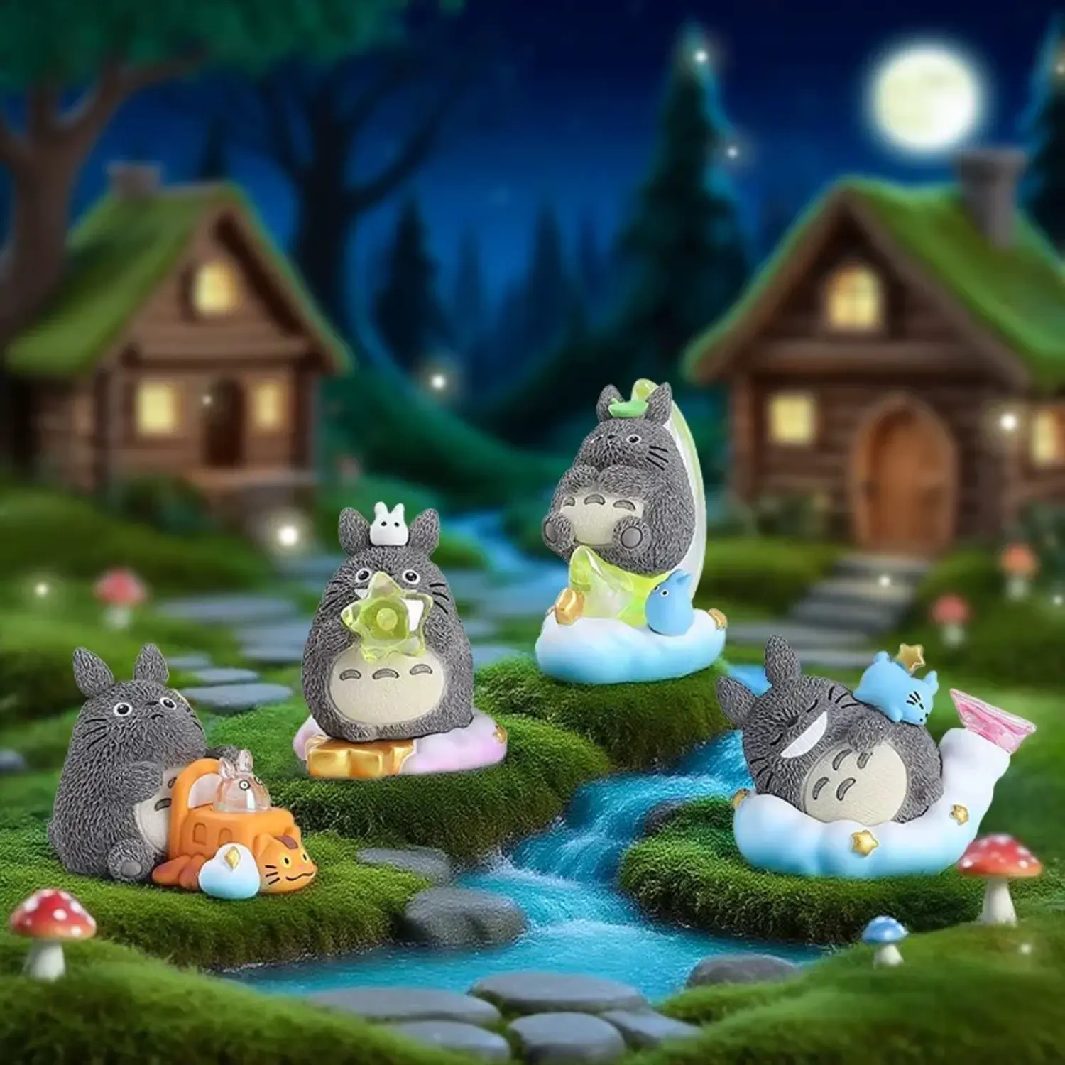 Totoro STUDIO GHIBLI - THE INVISIBLE TOTORO ON THE ROAD AT NIGHT
