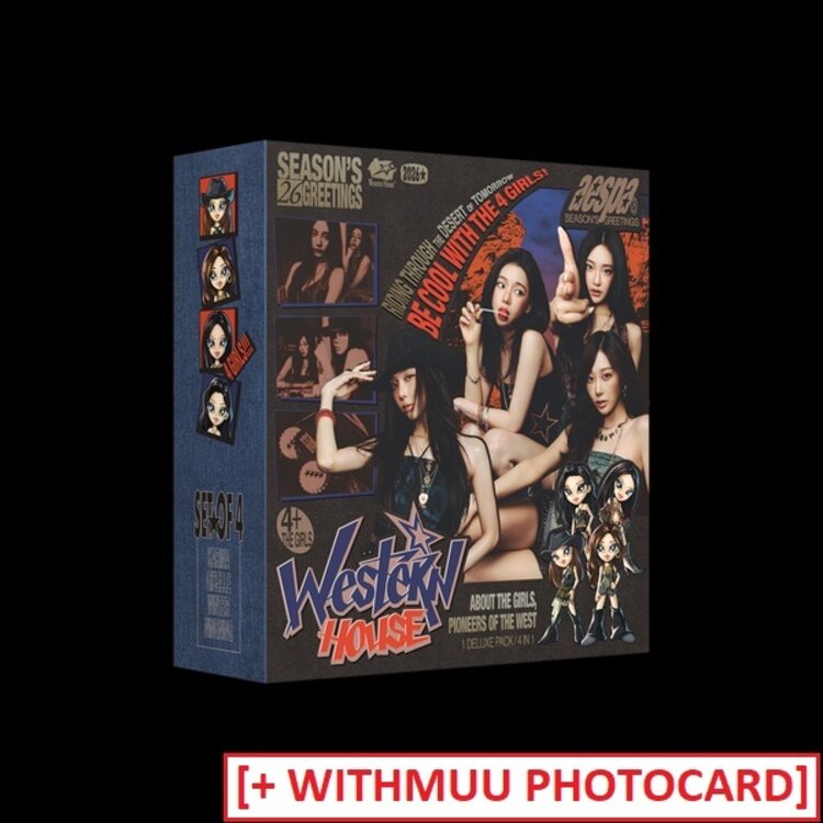 AESPA (에스파) - 2026 SEASON'S GREETINGS - [DESK CALENDAR] PACKAGE + [WITHMUU PHOTOCARD SET]