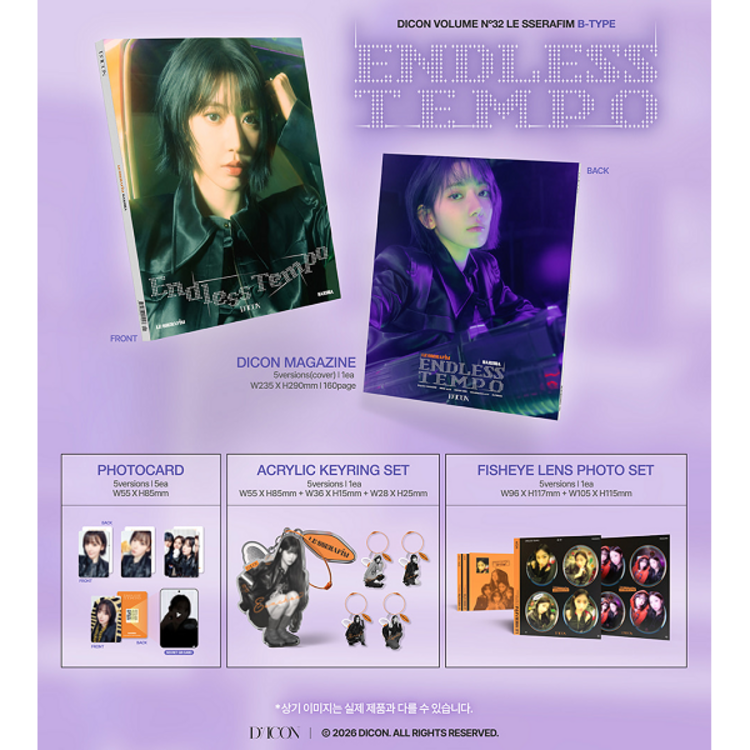 [PREORDER] LE SSERAFIM (르세라핌) - D/ICON VOL.32 "ENDLESS TEMPO" (B TYPE) - [PHOTOBOOK] PACKAGE