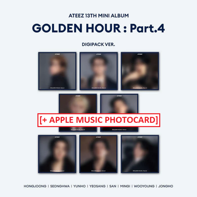 [PREORDER] ATEEZ (에이티즈) - GOLDEN HOUR PART.4 - [DIGIPACK] - 13TH MINI ALBUM + [APPLE MUSIC PHOTOCARD]