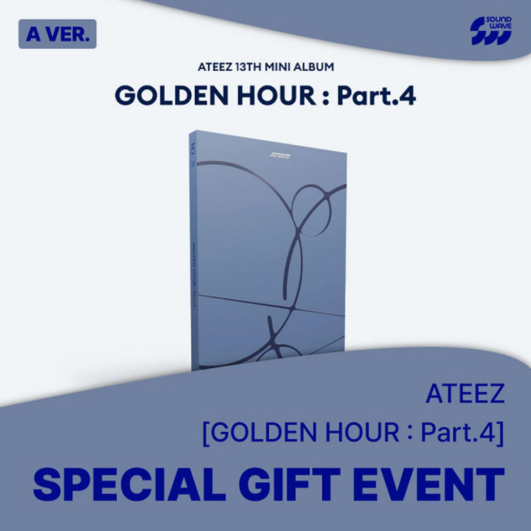 [PREORDER] ATEEZ (에이티즈) - GOLDEN HOUR PART.4 - 13TH MINI ALBUM + [SOUNDWAVE PHOTOCARD]