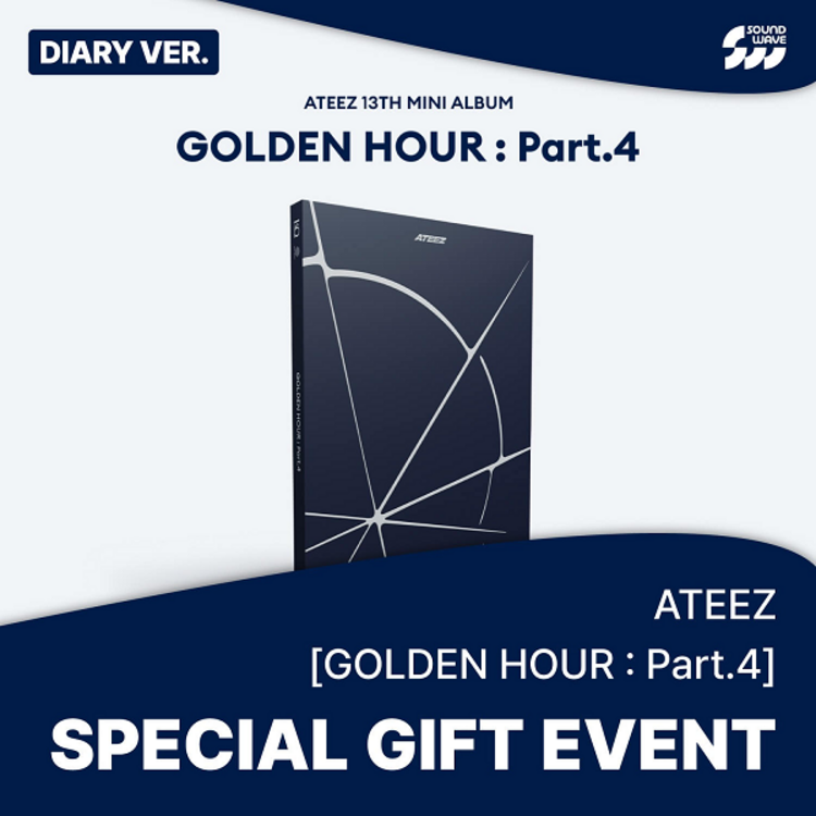 [PREORDER] ATEEZ (에이티즈) - GOLDEN HOUR PART.4 - 13TH MINI ALBUM + [SOUNDWAVE PHOTOCARD]