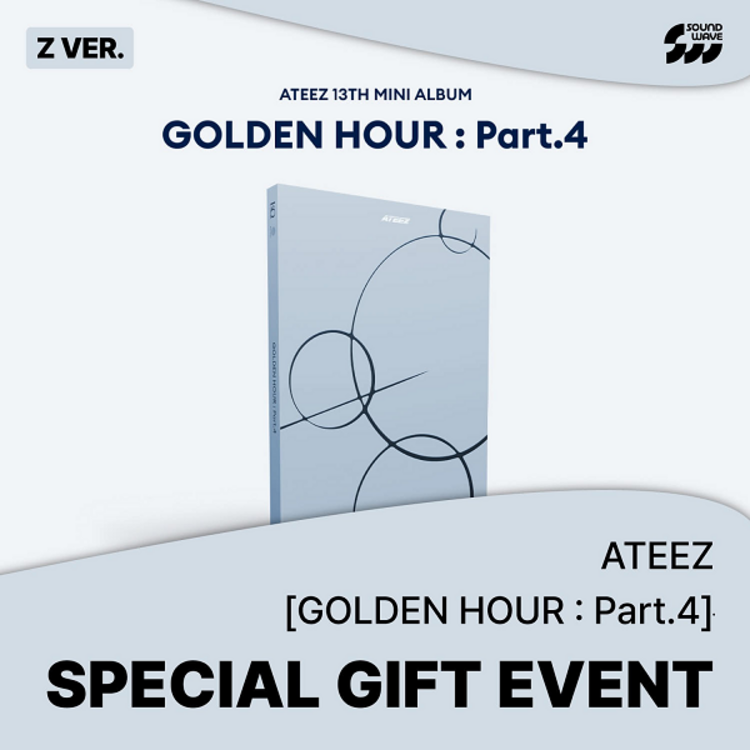 [PREORDER] ATEEZ (에이티즈) - GOLDEN HOUR PART.4 - 13TH MINI ALBUM + [SOUNDWAVE PHOTOCARD]