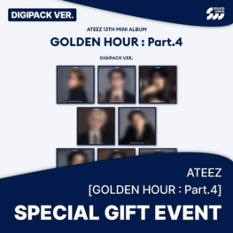 [PREORDER] ATEEZ (에이티즈) - GOLDEN HOUR PART.4 - [DIGIPACK] - 13TH MINI ALBUM + [SOUNDWAVE PHOTOCARD]