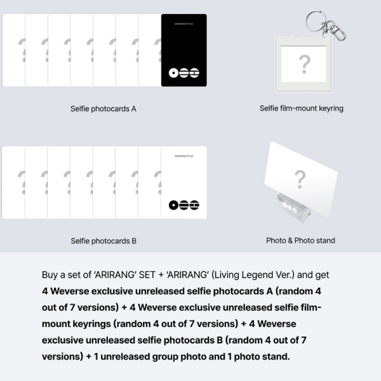 [PREORDER] BTS (방탄소년단) - ARIRANG - 5TH ALBUM [3 ALBUM SET + "EARLY BIRD" WEVERSE GIFT]
