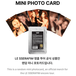 [PREORDER] LE SSERAFIM (르세라핌) - [TOUR "EASY CRAZY HOT" ENCORE IN SEOUL] MINI PHOTOCARD - OFFICIAL MD