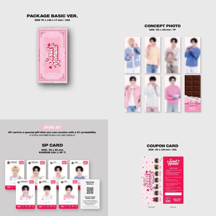 [PREORDER] ENHYPEN (엔하이픈) - "WORLD" COUPON CARD COLLECTION [SWEET MOMENT  BASIC VER.]