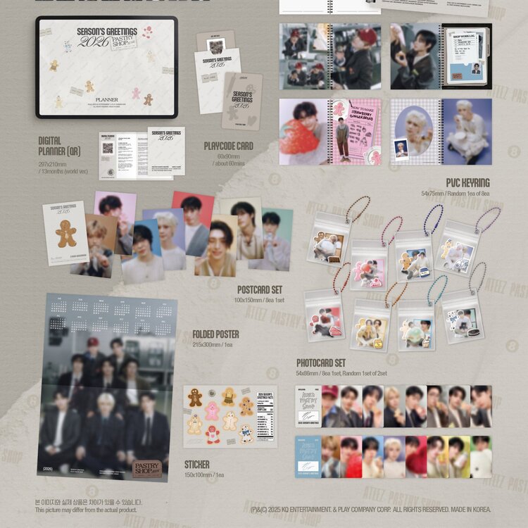 ATEEZ (에이티즈) - 2026 SEASON'S GREETINGS - [DESK CALENDAR] PACKAGE