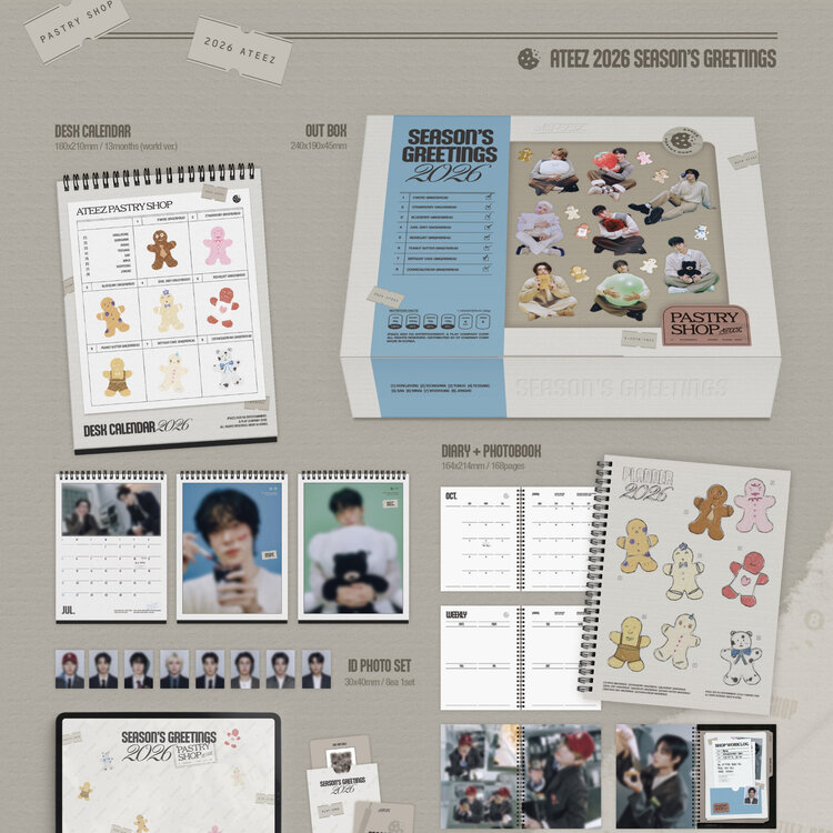 ATEEZ (에이티즈) - 2026 SEASON'S GREETINGS - [DESK CALENDAR] PACKAGE