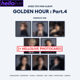 [PREORDER] ATEEZ (에이티즈) - GOLDEN HOUR PART.4 - [DIGIPACK] - 13TH MINI ALBUM + [HELLOLIVE PHOTOCARD]