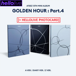 [PREORDER] ATEEZ (에이티즈) - GOLDEN HOUR PART.4 - 13TH MINI ALBUM + [HELLOLIVE PHOTOCARD]