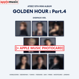 [PREORDER] ATEEZ (에이티즈) - GOLDEN HOUR PART.4 - [DIGIPACK] - 13TH MINI ALBUM + [APPLE MUSIC PHOTOCARD]