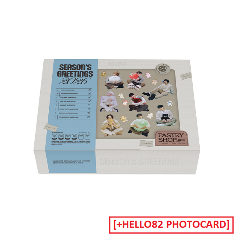 ATEEZ (에이티즈) - 2026 SEASON'S GREETINGS - [DESK CALENDAR] PACKAGE + [HELLO82 PHOTOCARD]