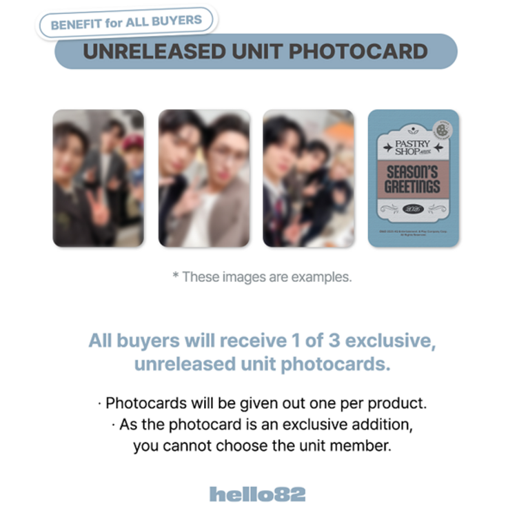 ATEEZ (에이티즈) - 2026 SEASON'S GREETINGS - [DESK CALENDAR] PACKAGE + [HELLO82 PHOTOCARD]