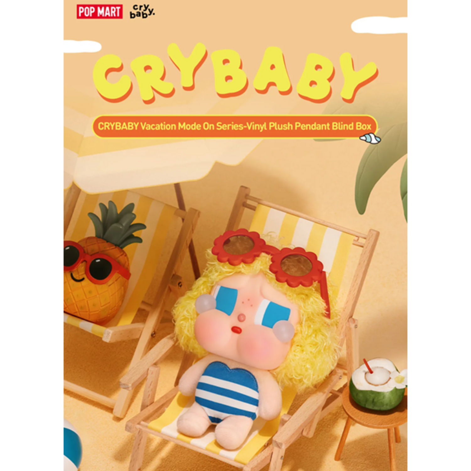 POP MART CRYBABY [VACATION MODE ON SERIES] VINYL PLUSH PENDANT