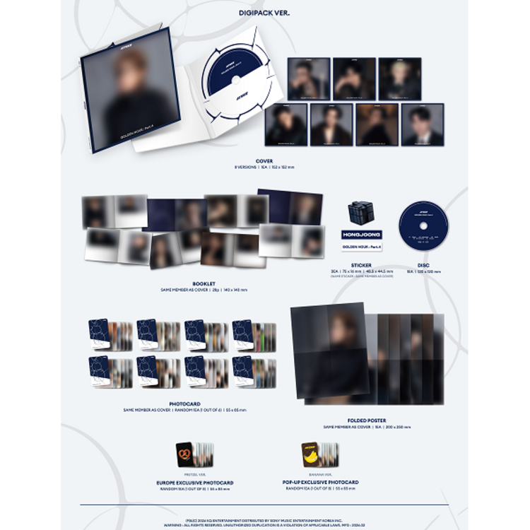 ATEEZ - GOLDEN HOUR PART.4 (DIGIPACK) - [EUROPE POP-UP EXCLUSIVE]