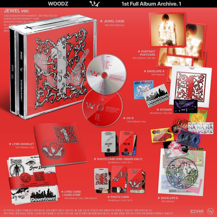 [PREORDER] WOODZ (우즈) - ARCHIVE. 1 - [JEWEL VER.] - 1ST FULL ALBUM
