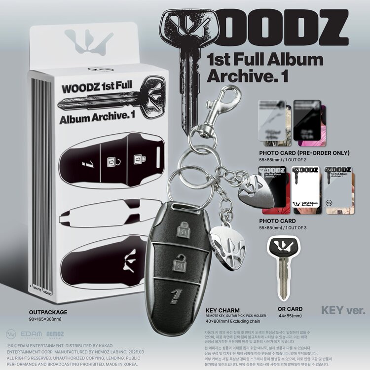 [PREORDER] WOODZ (우즈) - ARCHIVE. 1 - [KEY VER.] - 1ST FULL ALBUM