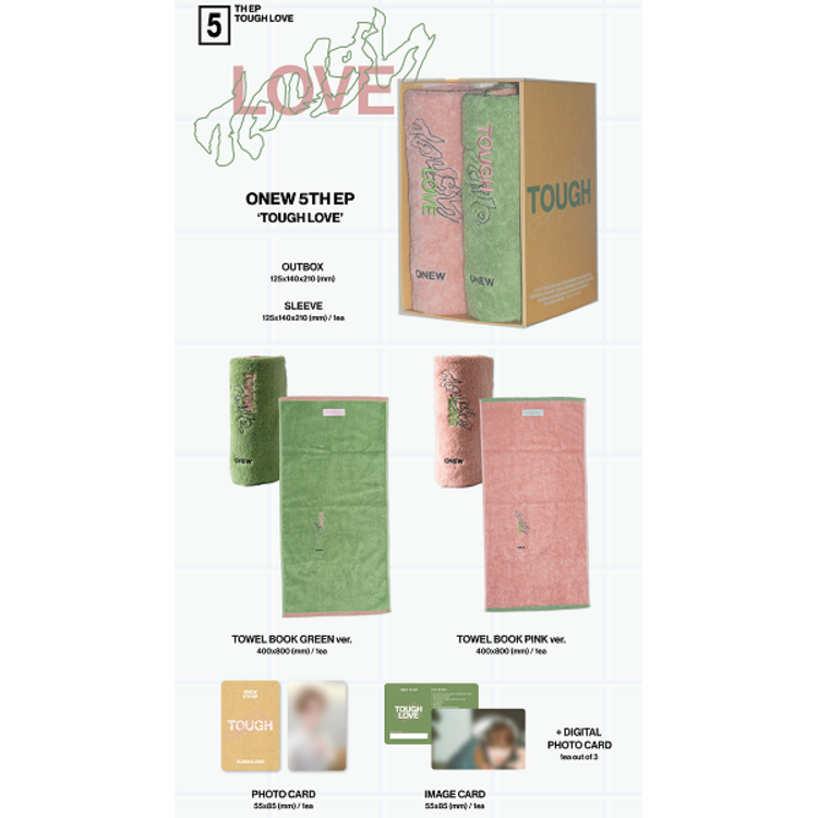 [PREORDER] ONEW (온유) [SHINEE] - TOUGH LOVE - [TOWEL BOOK SET VER.] - 5TH EP