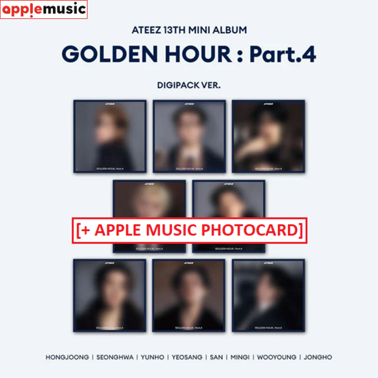 ATEEZ (에이티즈) - GOLDEN HOUR PART.4 - [DIGIPACK] - 13TH MINI ALBUM + [APPLE MUSIC PHOTOCARD]