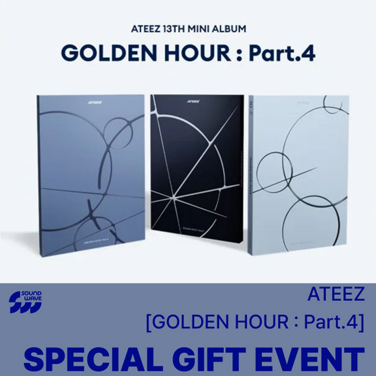 ATEEZ (에이티즈) - GOLDEN HOUR PART.4 - 13TH MINI ALBUM + [SOUNDWAVE PHOTOCARD]