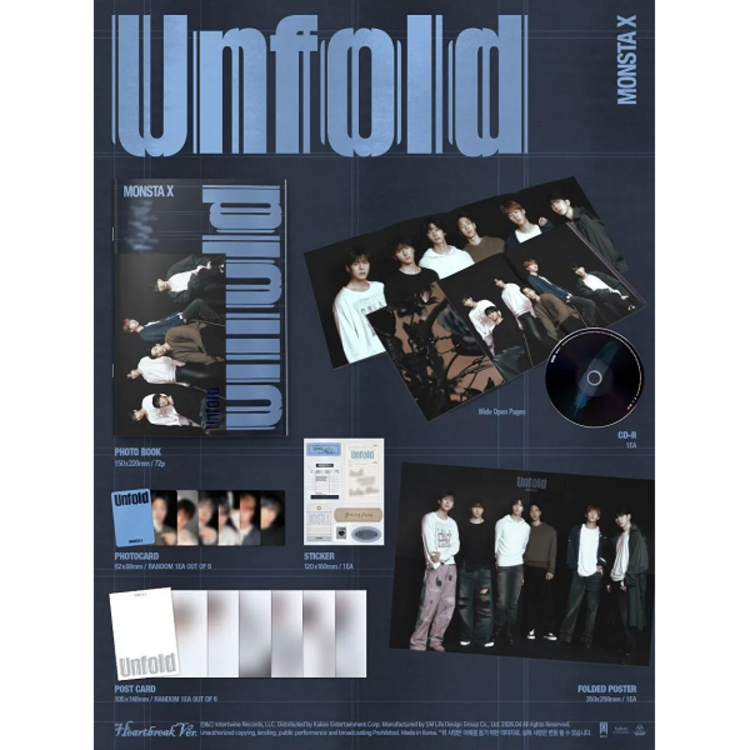 [PREORDER] MONSTA X (몬스타엑스) - UNFOLD - 1ST ENGLISH STUDIO ALBUM