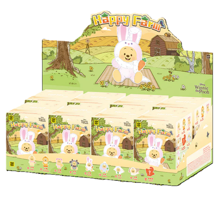 TOP TOY - DISNEY WINNIE THE POOH [HAPPY FARM] - PLUSH KEYCHAIN BLINDBOX