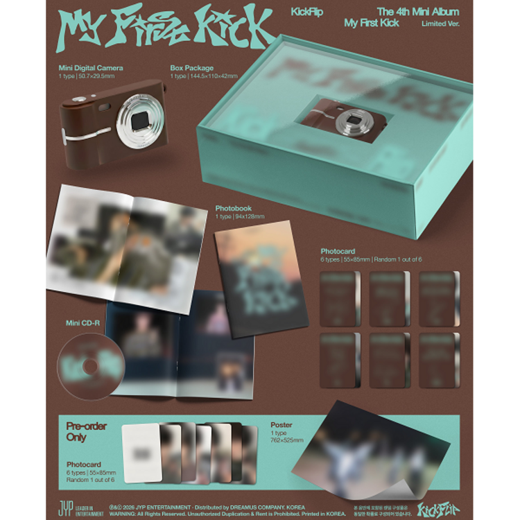 [PREORDER] KICKFLIP (킥플립) - MY FIRST KICK - [LIMITED VER.] - 4TH MINI ALBUM