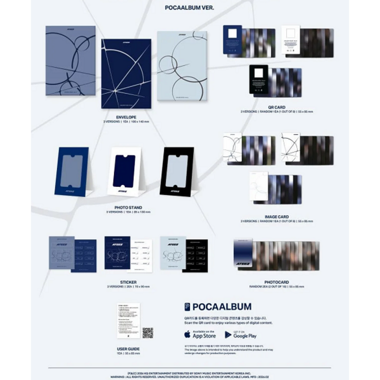 ATEEZ (에이티즈) - GOLDEN HOUR PART.4 - [POCA ALBUM] - 13TH MINI ALBUM + [KQ TOKTOQ PHOTOCARD]