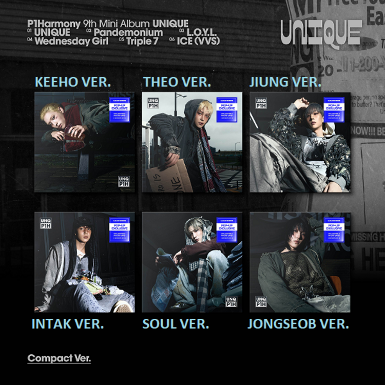 P1HARMONY - UNIQUE (MEMBER COMPACT) - EUROPE POP-UP EXCLUSIVE