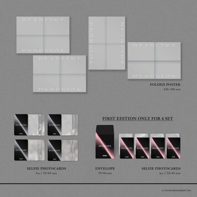 BLACKPINK (블랙핑크) - DEADLINE - [SILVER VER. / SET] - 3RD MINI ALBUM + [WEVERSE GIFT]