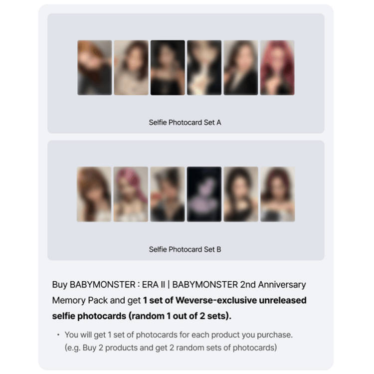 [PREORDER] BABYMONSTER (베몬) - [BABYMONSTER ERA 2] 2ND ANNIVERSARY PACK + [WEVERSE GIFT]