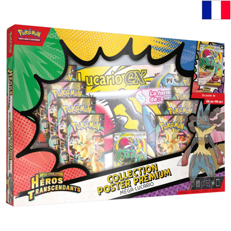 POKEMON TCG - [ME2.5] "HEROS TRANSCENDANTS" COLLECTION POSTER PREMIUM [LUCARIO] (FR)