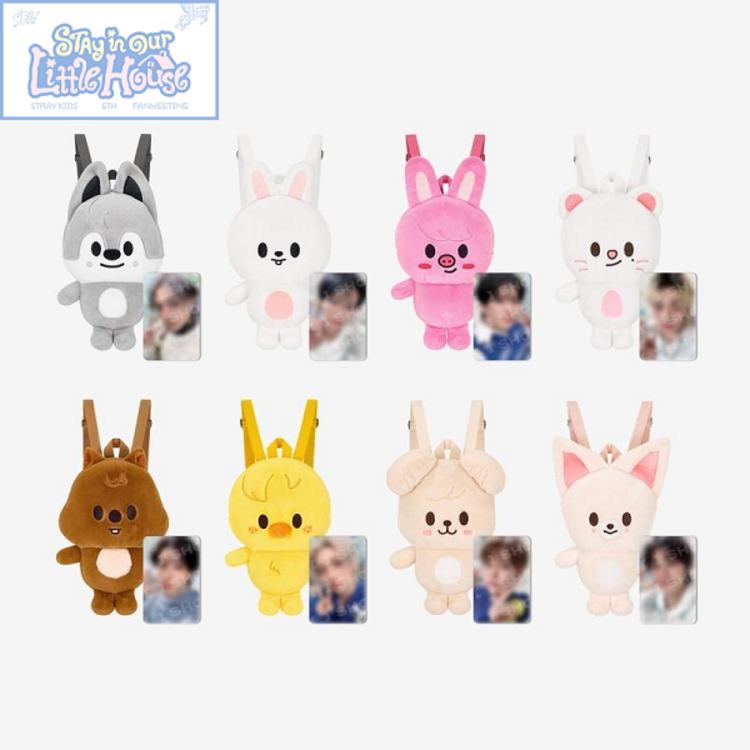 [PREORDER] STRAY KIDS (스트레이 키즈) - [6TH FANMEETING : STAY IN OUR LITTLE HOUSE] SKZOO PLUSH BACKPACK