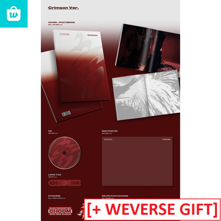 [PREORDER] BABYMONSTER (베몬) - CHOOM - 3RD MINI ALBUM + [WEVERSE GIFT]
