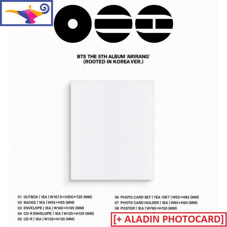 BTS (방탄소년단) - ARIRANG - 5TH ALBUM + [ALADIN PHOTOCARD]