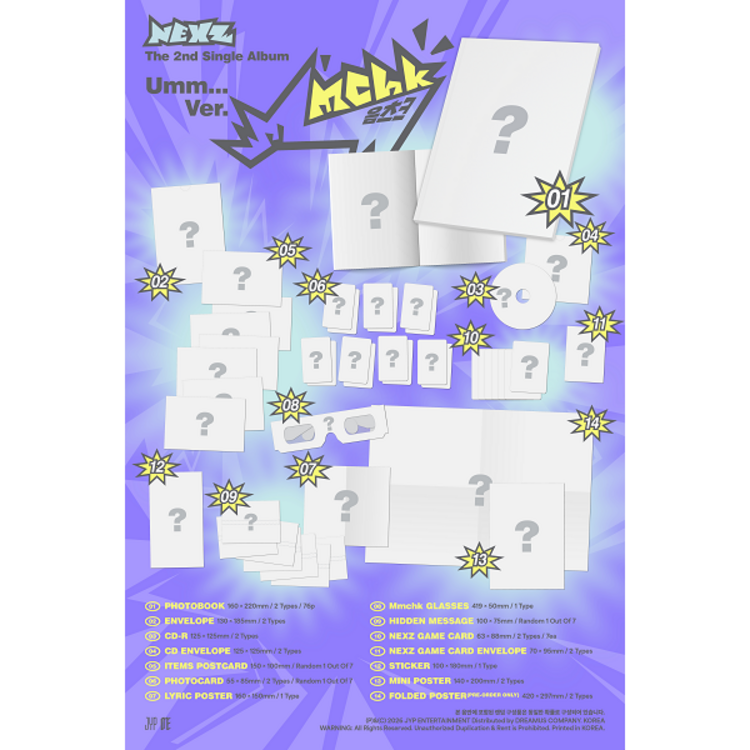 [PREORDER] NEXZ (넥스지) - MMCHK - 2ND SINGLE ALBUM