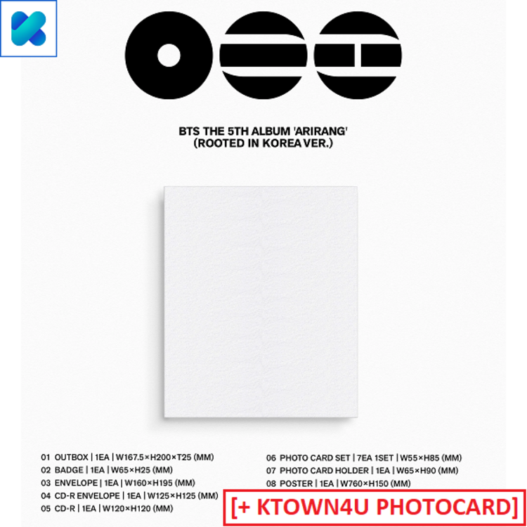 BTS (방탄소년단) - ARIRANG - 5TH ALBUM + [KTOWN4U PHOTOCARD]