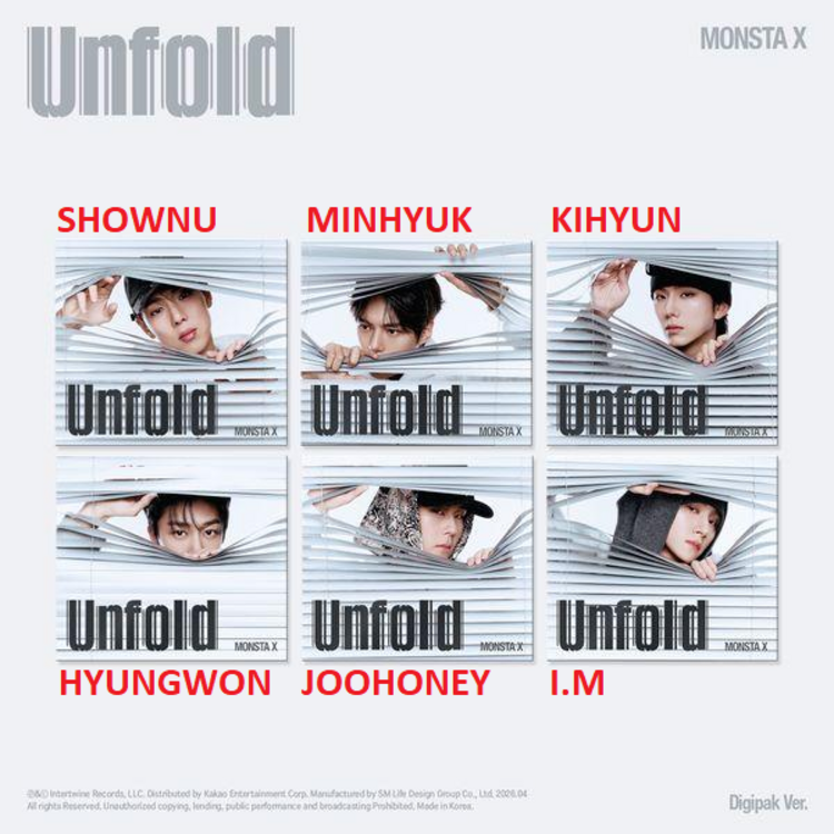 MONSTA X (몬스타엑스) - UNFOLD - [DIGIPACK] - 1ST ENGLISH STUDIO ALBUM