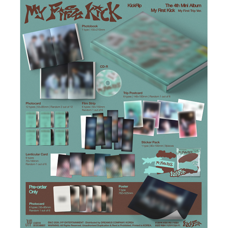 KICKFLIP (킥플립) - MY FIRST KICK - [MY FIRST TRIP VER.] - 4TH MINI ALBUM