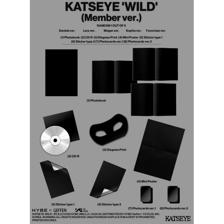 [PREORDER] KATSEYE - WILD - [MEMBER VER.] - 3RD EP + [APPLE MUSIC GIFT]
