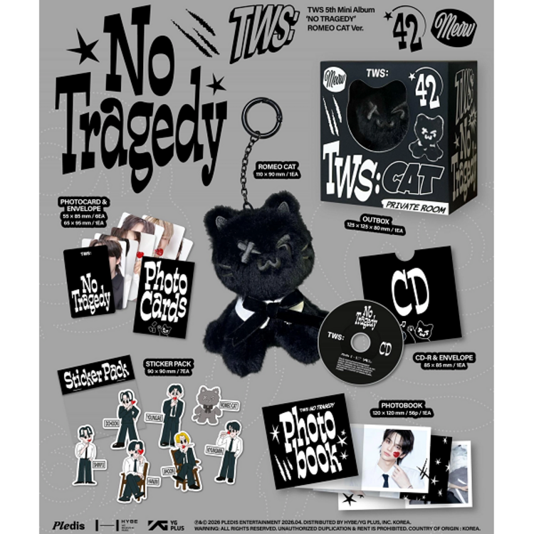 [PREORDER] TWS (투어스) - NO TRAGEDY - [ROMEO CAT VER.] - 5TH MINI ALBUM