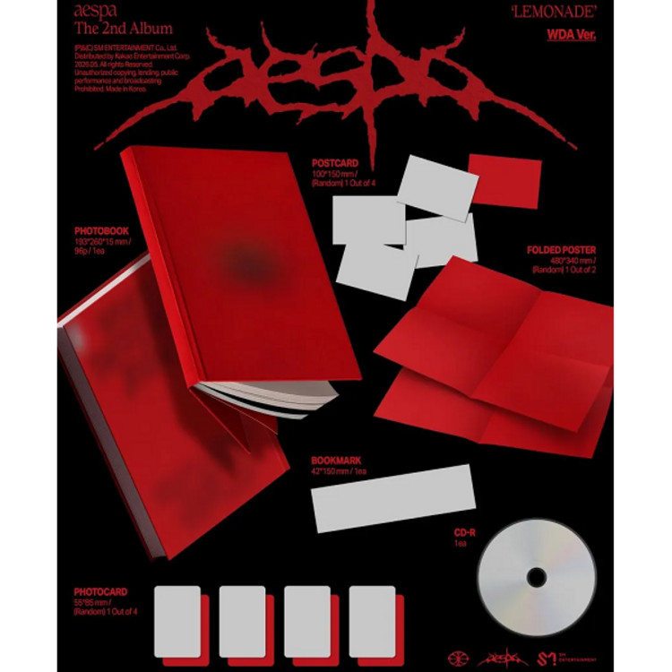 [PREORDER] AESPA (에스파) - LEMONADE - [WDA VER.] - 2ND ALBUM