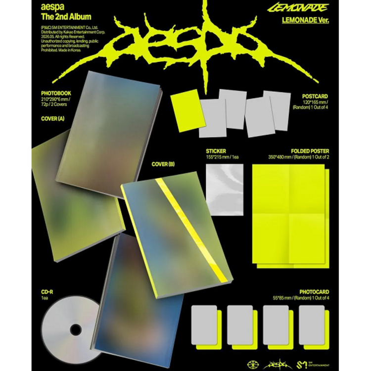 [PREORDER] AESPA (에스파) - LEMONADE - [LEMONADE VER.] - 2ND ALBUM
