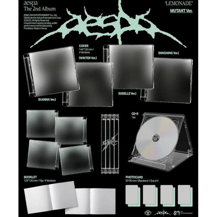 [PREORDER] AESPA (에스파) - LEMONADE - [MUTANT VER.] - 2ND ALBUM