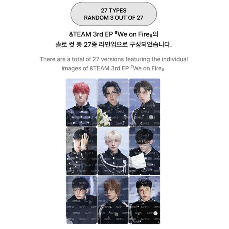 [PREORDER] &TEAM (エンティーム) - [3RD EP "WE ON FIRE"] RANDOM PHOTOCARD