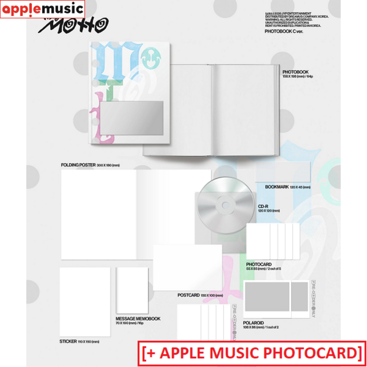 [PREORDER] ITZY (있지) - MOTTO - [PHOTOBOOK VER.] - 12TH MINI ALBUM + [APPLE MUSIC PHOTOCARD]