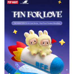 POP MART POP MART - THE MONSTERS [PIN FOR LOVE A-M SERIES] - PLUSH PENDANT BLINDBOX